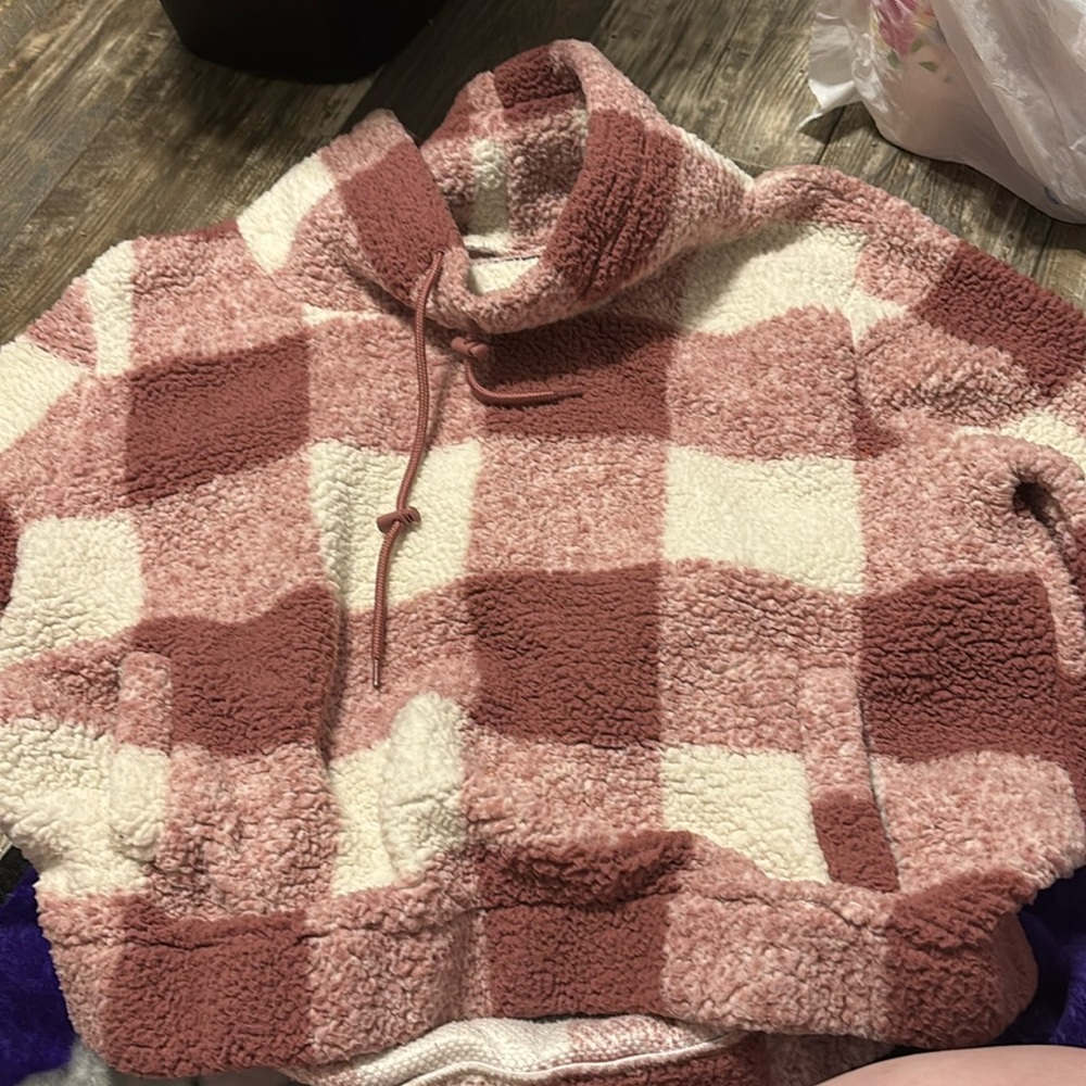 Pink and white Sherpa